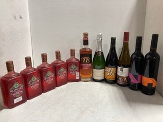 Lot 104  
            Marchington SR17 - Delivery or Collection 

                
11 X ASSORTED ALCOHOLIC BEVERAGES TO INCLUDE SLINGSBY RHUBARB PREMIUM GIN 70CL 40...