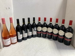 Lot 109  
            Marchington SR17 - Delivery or Collection 

                
12 X ASSORTED WINES TO INCLUDE CASATO DEI MEDICI RICCARDI DRY RED WINE 75CL 13% V...