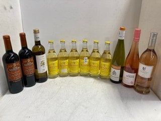 Lot 116  
            Marchington SR17 - Delivery or Collection 

                
12 X ASSORTED WINES TO INCLUDE RETSINA TRADITIONAL GREEK DRY WHITE WINE 50CL 11.5...