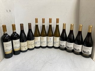 Lot 26  
            Marchington SR17 - Delivery or Collection 

                
12 X ASSORTED WINES TO INCLUDE ENCOSTAS DE CAIZ VINHO VERDE D.O.C 75CL 12.5% VOL ...