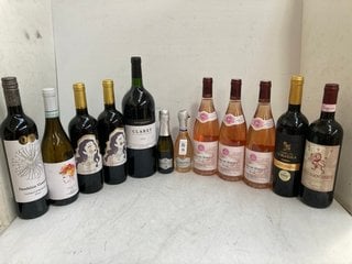 Lot 36  
            Marchington SR17 - Collection 

                
(COLLECTION ONLY) 12 X ASSORTED WINES TO INCLUDE FORTNUM & MASON CLARET 2022 1.5L...