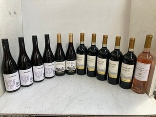 Lot 40  
            Marchington SR17 - Delivery or Collection 

                
12 X ASSORTED WINES TO INCLUDE SEM RESERVAS CASA SANTOS LIMA ROSE WINE 2024 75CL ...