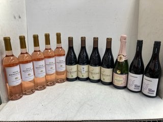 Lot 50  
            Marchington SR17 - Delivery or Collection 

                
12 X ASSORTED WINES TO INCLUDE SCHIEBER KADARKA DRY RED WINE 75CL 12.5% VOL (WE O...