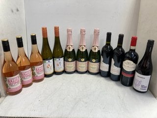 Lot 51  
            Marchington SR17 - Delivery or Collection 

                
12 X ASSORTED WINES TO INCLUDE CUVEE DU MENHIR DRY RED WINE 75CL 13% VOL (WE OPER...