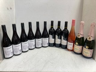 Lot 52  
            Marchington SR17 - Delivery or Collection 

                
12 X ASSORTED WINES TO INCLUDE CUVEE DU MENHIR DRY RED WINE 75CL 13% VOL (WE OPER...