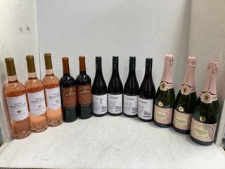 Lot 56  
            Marchington SR17 - Delivery or Collection 

                
12 X ASSORTED WINES TO INCLUDE SCHIEBER KADARKA DRY RED WINE 75CL 12.5% VOL (WE O...