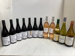 Lot 61  
            Marchington SR17 - Delivery or Collection 

                
12 X ASSORTED WINES TO INCLUDE SCHIEBER KADARKA DRY RED WINE 75CL 12.5% VOL (WE O...