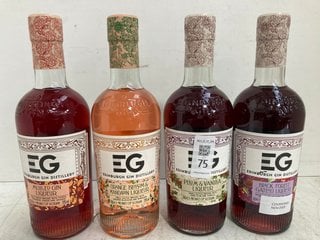 Lot 75  
            Marchington SR17 - Delivery or Collection 

                
4 X ASSORTED ALCOHOLIC BEVERAGES TO INCLUDE EDINBURGH GIN DISTILLERY BLACK FOREST...