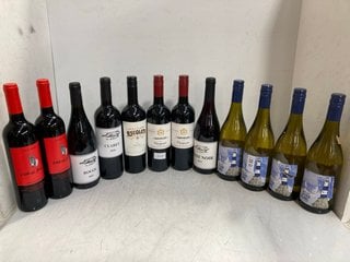 Lot 87  
            Marchington SR17 - Delivery or Collection 

                
12 X ASSORTED WINES TO INCLUDE ST. JOHN PINOT NOIR 2022 RED WINE 75CL 12.5% VOL (...