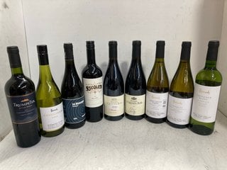 Lot 88  
            Marchington SR17 - Delivery or Collection 

                
9 X ASSORTED WINES TO INCLUDE HARRODS PINOT GRIGIO CARDA 2022 VINTAGE 75CL 12.5% ...
