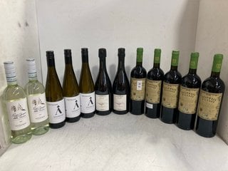 Lot 90  
            Marchington SR17 - Delivery or Collection 

                
12 X ASSORTED WINES TO INCLUDE DOPPIO PASSO PUGLIA PRIMITIVO 75CL 13% VOL (WE OPE...