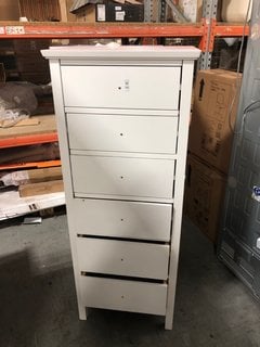 Lot 142  
            Marchington SR10 - Delivery or Collection 

                
JOHN LEWIS & PARTNERS WILTON 6 DRAWER TALLBOY CHEST IN WHITE - ORIGINAL RRP £237:...
