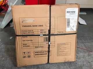 Lot 158  
            Marchington SR10 - Delivery or Collection 

                
JOHN LEWIS & PARTNERS 25KG GARDEN PARASOL BASE WEIGHT: LOCATION - C8