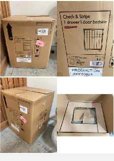 Lot 277  
            Marchington SR10 - Delivery or Collection 

                
JOHN LEWIS & PARTNERS CHECK & STRIPE 1 DRAWER BEDSIDE TABLE - ORIGINAL RRP £298: ...