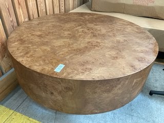 Lot 293  
            Marchington SR10 - Delivery or Collection 

                
JOHN LEWIS & PARTNERS ROUND COFFEE TABLE IN DARK MAPPA BURL STYLE WOOD FINISH: LO...