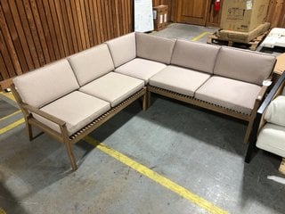 Lot 312  
            Marchington SR10 - Delivery or Collection 

                
JOHN LEWIS & PARTNERS MONA GARDEN CORNER SOFA IN NATURAL WOOD WITH NATURAL FABRIC...