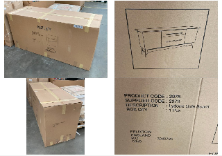 Lot 324  
            Marchington SR10 - Delivery or Collection 

                
LYDONE CONTEMPORARY STYLE LARGE SIDEBOARD IN GREY ASH STYLE NATURAL WOOD FINISH: ...