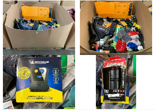 Lot 332  
            Marchington SR10 - Delivery or Collection 

                
PALLET OF ASSORTED ITEMS TO INCLUDE EVEREADY HYBRID CAMPING LIGHT AND COMPACT STE...