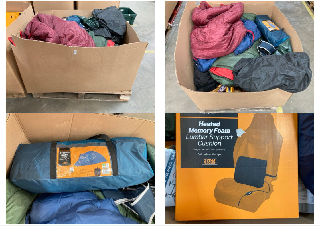 Lot 333  
            Marchington SR10 - Delivery or Collection 

                
PALLET OF ASSORTED ITEMS TO INCLUDE 4 PERSON DOME TENT AND ANALOGUE TYRE INFLATOR...