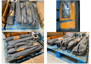 Lot 344  
            Marchington SR10 - Delivery or Collection 

                
5 X EASY FOLD CAMPING BEDS WITH STORAGE CARRY BAGS IN GREY: LOCATION - A4