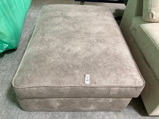 Lot 407  
            Marchington SR10 - Delivery or Collection 

                
LARGE RECTANGULAR STORAGE FOOTSTOOL IN MINK FABRIC: LOCATION - A2