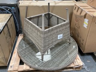 Lot 442  
            Marchington SR10 - Delivery or Collection 

                
JOHN LEWIS & PARTNERS RYE LARGE 6 SEATER ROUND GARDEN DINING TABLE IN MIX GREY NA...