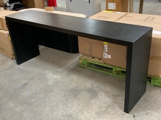 Lot 449  
            Marchington SR10 - Delivery or Collection 

                
ANGLE WOODEN CONSOLE TABLE IN BLACK: LOCATION - A3