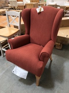 Lot 480  
            Marchington SR10 - Delivery or Collection 

                
JOHN LEWIS & PARTNERS SHAFTESBURY ARMCHAIR IN BRICK RED FABRIC - ORIGINAL RRP £74...