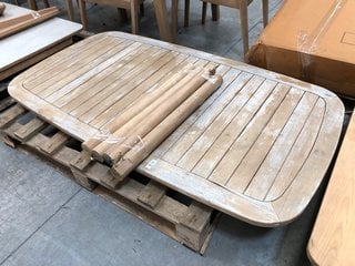 Lot 483  
            Marchington SR10 - Delivery or Collection 

                
JOHN LEWIS & PARTNERS BOARDWALK GARDEN DINING TABLE IN NATURAL: LOCATION - D7