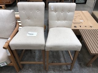 Lot 497  
            Marchington SR10 - Delivery or Collection 

                
PAIR OF JOHN LEWIS & PARTNERS MARGO BAR CHAIRS IN NATURAL FABRIC - ORIGINAL RRP £...