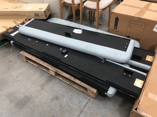 Lot 506  
            Marchington SR10 - Delivery or Collection 

                
JOHN LEWIS & PARTNERS BONNIE KING SIZE OTTOMAN BED FRAME IN BLUE WEAVE FABRIC - O...