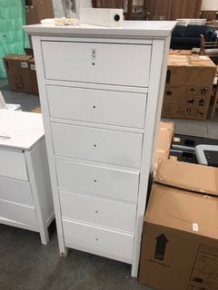 Lot 512  
            Marchington SR10 - Delivery or Collection 

                
JOHN LEWIS & PARTNERS WILTON 6 DRAWER TALLBOY IN WHITE - ORIGINAL RRP £237: LOCAT...