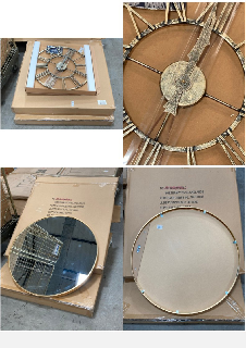 Lot 562  
            Marchington SR10 - Delivery or Collection 

                
3 X ASSORTED HOMEWARE ITEMS TO INCLUDE THOMAS KENT CLOCKS ROUND SKELETON STYLE WA...