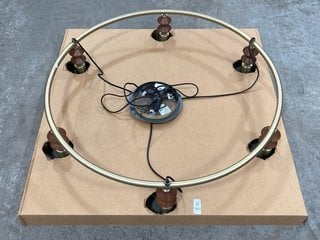 Lot 563  
            Marchington SR10 - Delivery or Collection 

                
SWOON FRANKLIN 6 LIGHT CHANDELIER CEILING LIGHT IN ANTIQUE BRASS FINISH - ORIGINA...