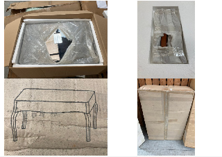 Lot 65  
            Marchington SR10 - Delivery or Collection 

                
CONTEMPORARY STYLE LARGE COFFEE TABLE WITH WAVE STYLE LEGS: LOCATION - C5