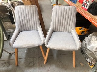 Lot 79  
            Marchington SR10 - Delivery or Collection 

                
PAIR OF JOHN LEWIS & PARTNERS TORONTO SIDE CHAIRS IN LIGHT GREY FABRIC - ORIGINAL...