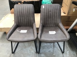 Lot 90  
            Marchington SR10 - Delivery or Collection 

                
PAIR OF JOHN LEWIS & PARTNERS BROOKS II SIDE CHAIRS IN CHARCOAL - ORIGINAL RRP £2...