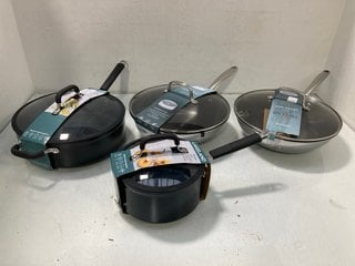 Lot 1021  
            Marchington SR13 - Parcel Delivery Only 

                
4 X ASSORTED KITCHEN ITEMS TO INCLUDE 18CM NON-STICK LIDDED SAUCEPAN: LOCATION - F4