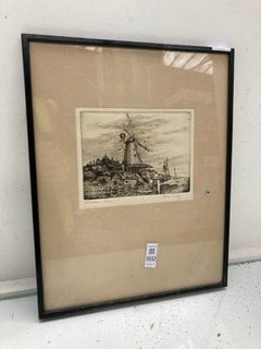 Lot 1032  
            Marchington SR13 - Parcel Delivery Only 

                
AN EARLY 20TH CENTURY SIGNED AND FRAMED BRUCE IRVING ETCHING, 'WINDMILL AT RYE': ...