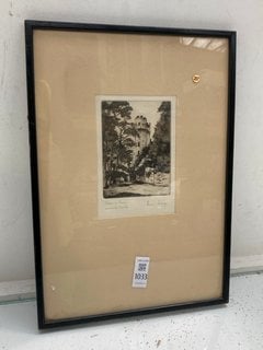Lot 1033  
            Marchington SR13 - Parcel Delivery Only 

                
AN EARLY 20TH CENTURY SIGNED AND FRAMED BRUCE IRVING ETCHING, 'CAESAR'S TOWER, WA...