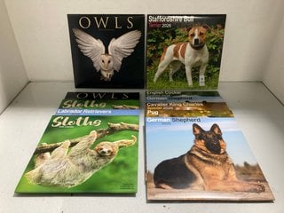 Lot 104  
            Marchington SR13 - Parcel Delivery Only 

                
QTY OF ASSORTED DOG 2026 CALENDARS TO INCLUDE STAFFORDSHIRE BULL TERRIER: LOCATIO...