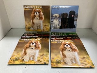 Lot 105  
            Marchington SR13 - Parcel Delivery Only 

                
QTY OF ASSORTED DOG 2026 CALENDARS TO INCLUDE CAVALIER KING CHARLES SPANIEL: LOCA...