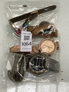 Lot 1064  
            Marchington SR13 - Parcel Delivery Only 

                
FIVE ASSORTED BRANDED WRISTATCHES COMPRISING: TIMOTHY STONE, TIME, DANIEL HECHTER...