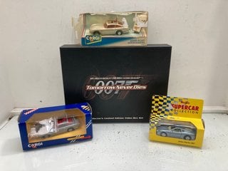 Lot 1081  
            Marchington SR13 - Parcel Delivery Only 

                
4 X ASSORTED ITEMS TO INCLUDE MAISTO SUPERCAR COLLECTION ASTON MARTIN DB7 IN ORIG...