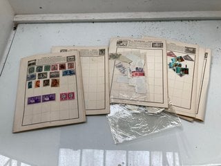 Lot 1088  
            Marchington SR13 - Parcel Delivery Only 

                
LG QTY OF ANTIQUE STAMP ALBUM SHEETS WITH INTERNATIONAL STAMPS: LOCATION - F2