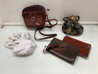 Lot 1092  
            Marchington SR13 - Parcel Delivery Only 

                
ARROGANCE SHOULDER BAG, A VINTAGE HANDBAG, A PAIR OF LACE GLOVES, TWO PAIRS OF CO...