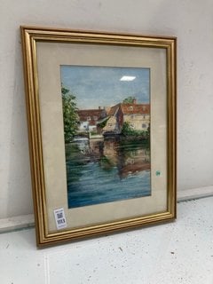 Lot 1113  
            Marchington SR13 - Parcel Delivery Only 

                
BRITISH WATERCOLOUR, RIVER SCENE, SIGNED BERYL KENNINGLY, FRAMED AND GLAZED: LOCA...