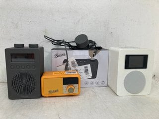 Lot 1246  
            Marchington SR13 - Parcel Delivery Only 

                
4 X ASSORTED AUDIO ITEMS TO INCLUDE ROBERTS MINI PORTABLE DAB RADIO IN MUSTARD: L...