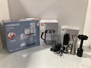 Lot 1259  
            Marchington SR13 - Parcel Delivery Only 

                
3 X ASSORTED KITCHEN APPLIANCES TO INCLUDE KENWOOD MULTIPRO GO FOOD PROCESSOR: LO...