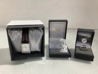 Lot 1274  
            Marchington SR13 - Parcel Delivery Only 

                
3 X ASSORTED JEWELLERY & WATCHES TO INCLUDE IBB LONDON PERSONALISED STERLING SILV...